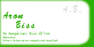 aron biss business card